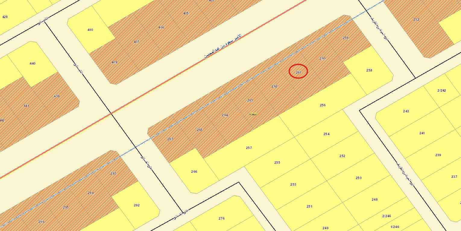أرض سكنية تجارية بمساحة 800م صك رقم 319823000682