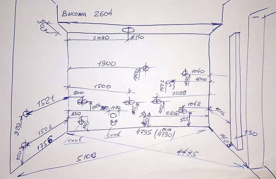 Заміри кухні Приклад заміру кухні