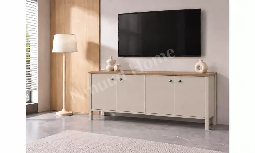 Mona 140 cm Televizyon Ünitesi Çöl Beji, Meşe
