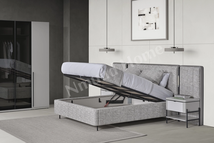 Moka Gri 6 Kapaklı Yatak Odası