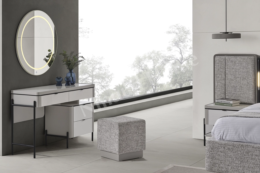 Moka Gri 6 Kapaklı Yatak Odası