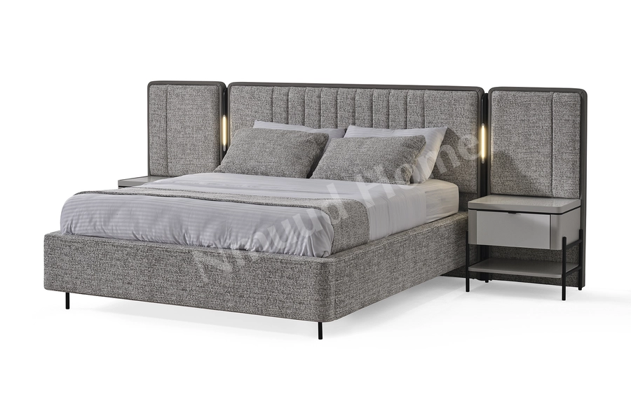 Moka Gri Bazalı Karyola 180 x 200