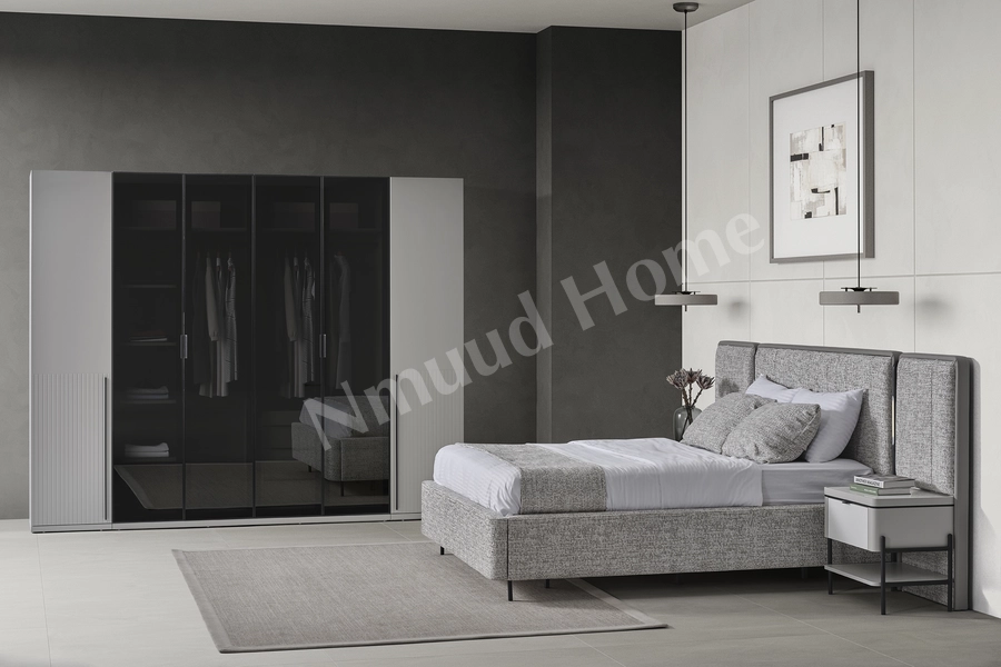 Moka Gri 6 Kapaklı Yatak Odası