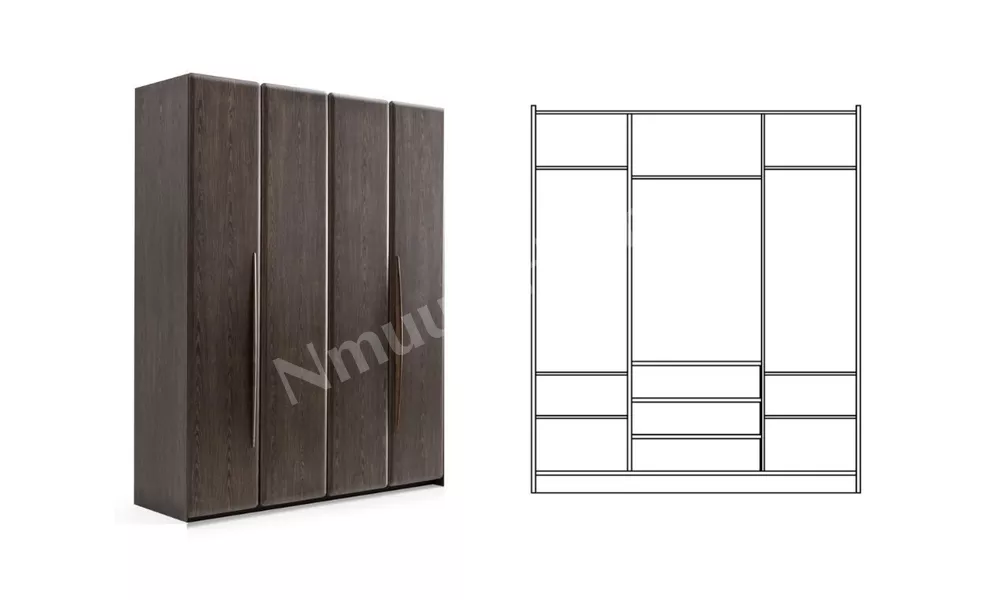 Morphose 4 Kapaklı Dolap