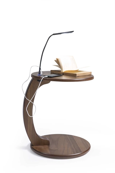 Button Ceviz Yan Sehpa