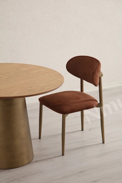 Kafka Meşe Yuvarlak Sabit Masa