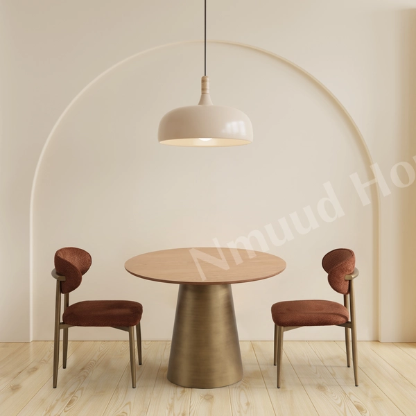 Kafka Meşe Yuvarlak Sabit Masa