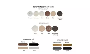 Delta Ekru Porselen Dresuar