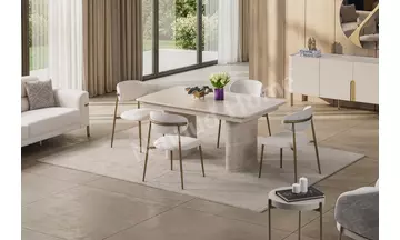 Monaco - İnci Masa & Sandalye Takımı