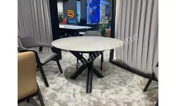 Opal Yuvarlak Seramik Mutfak Masası