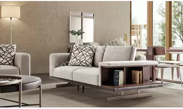 Balance 3'Lü Koltuk Raflı Kollu