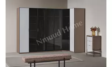 Moka Kiremit Köşe Dolaplı Yatak Odası