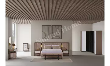 Moka Kiremit Köşe Dolaplı Yatak Odası