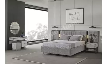 Moka Gri 6 Kapaklı Yatak Odası