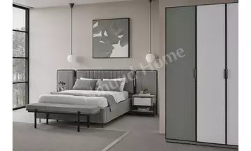 Moka Yeşil 6 Kapaklı Yatak Odası