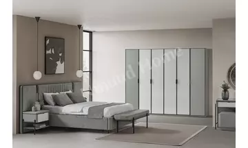 Moka Yeşil 6 Kapaklı Yatak Odası