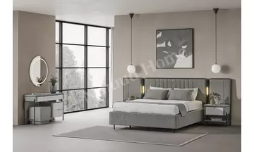 Moka Yeşil Köşe Dolaplı Yatak Odası