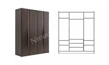 Morphose 4 Kapaklı Dolap