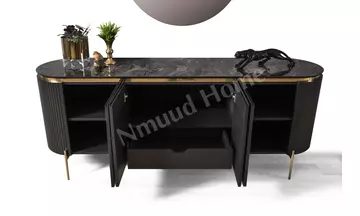 Tesla Siyah Yemek Odası