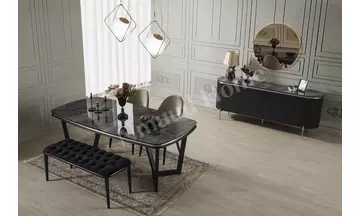 Tesla Siyah Yemek Odası