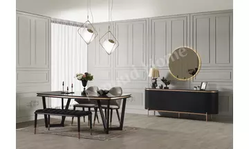 Tesla Siyah Yemek Odası