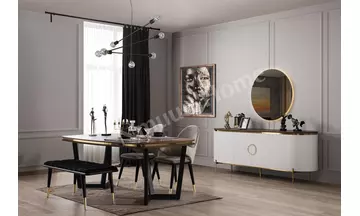 Tesla Ekru Yemek Odası