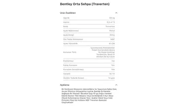 Bentley Treverten Orta Sehpa