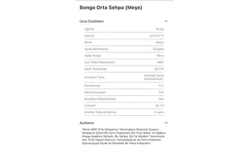 Bongo Meşe Orta Sehpa