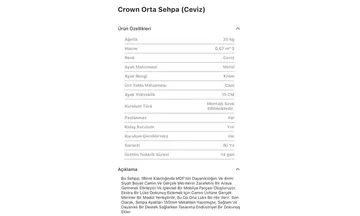 Crown Ceviz, Gümüş Orta Sehpa