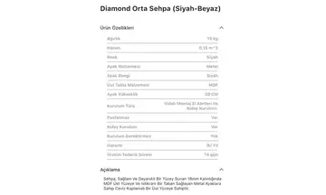 Diamona Siyah, Siyah Orta Sehpa