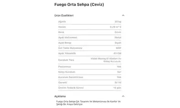 Fuego Orta Sehpa