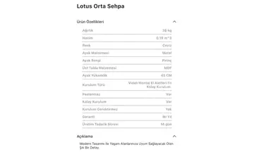 Lotus Orta Sehpa Seti