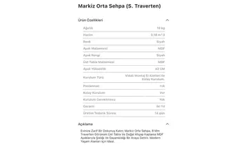 Markiz Traverten Orta Sehpa
