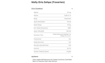 Molly Traverten Orta Sehpa