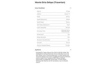 Monte Traverten Orta Sehpa