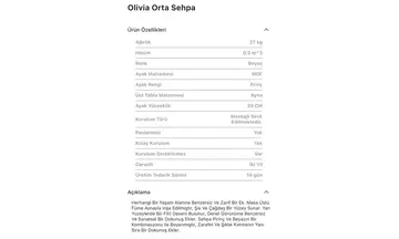 Olivia Ekru Orta Sehpa