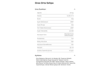 Oreo Rose Orta Sehpa