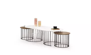 Rıpa Ecru Orta Sehpa