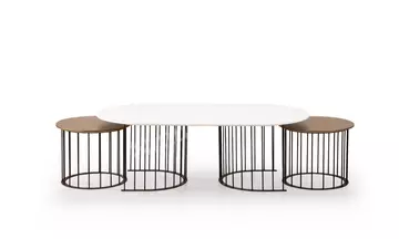 Rıpa Ecru Orta Sehpa