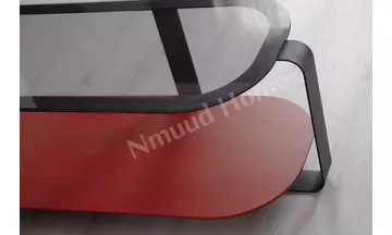 Royal Dikdörtgen Siyah, Kırmızı Orta Sehpa