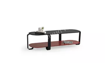 Royal Dikdörtgen Siyah, Kırmızı Orta Sehpa