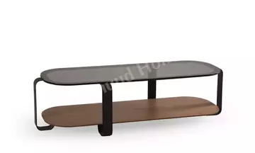 Royal Dikdörtgen Siyah, Ceviz Orta Sehpa