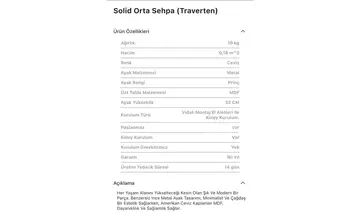 Solid Traverten Orta Sehpa
