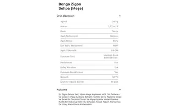 Bongo Meşe Zigon Sehpa