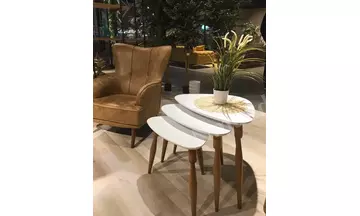 Ege Ekru Zigon Sehpa