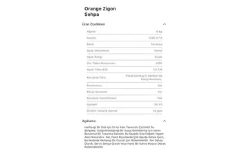 Orange Zigon Sehpa