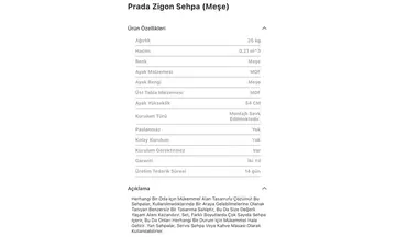 Prada Meşe Zigon Sehpa