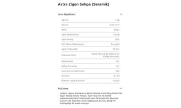 Astra Seramik Zigon Sehpa