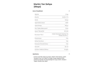 Markiz Meşe Yan Sehpa