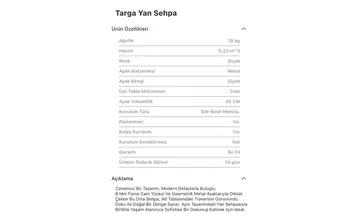 Targa Siyah Yan Sehpa